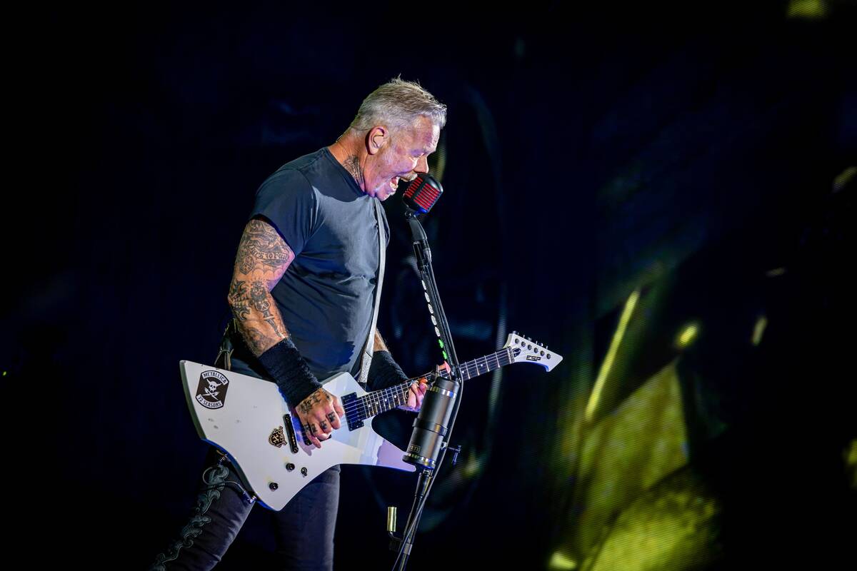 Metallica rocks the Sphere in the opening weekend of "Life Burns Faster" on Saturday, Oct. 3, 2 ...