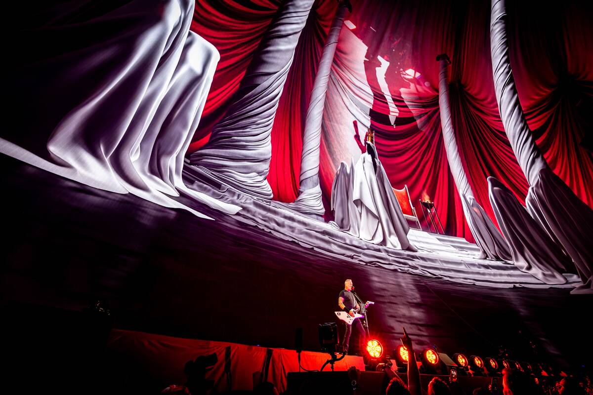 Metallica rocks the Sphere in the opening weekend of "Life Burns Faster" on Saturday, Oct. 3, 2 ...