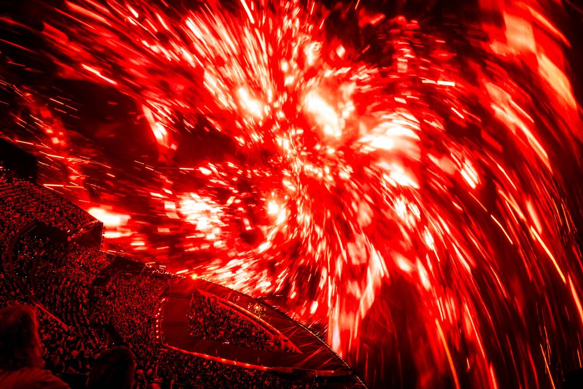 Metallica rocks the Sphere in the opening weekend of "Life Burns Faster" on Saturday, Oct. 3, 2 ...