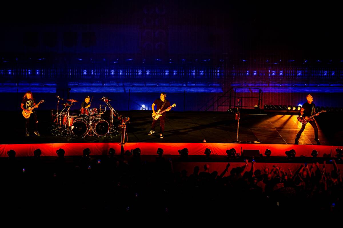 Metallica rocks the Sphere in the opening weekend of "Life Burns Faster" on Saturday, Oct. 3, 2 ...