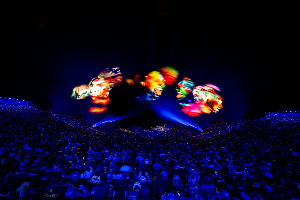 Metallica rocks the Sphere in the opening weekend of "Life Burns Faster" on Saturday, Oct. 3, 2 ...