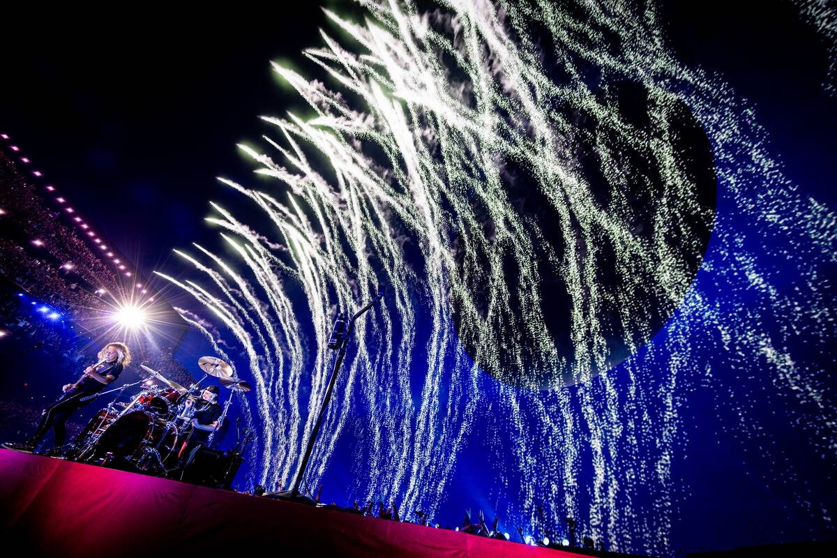 Metallica rocks the Sphere in the opening weekend of "Life Burns Faster" on Saturday, Oct. 3, 2 ...