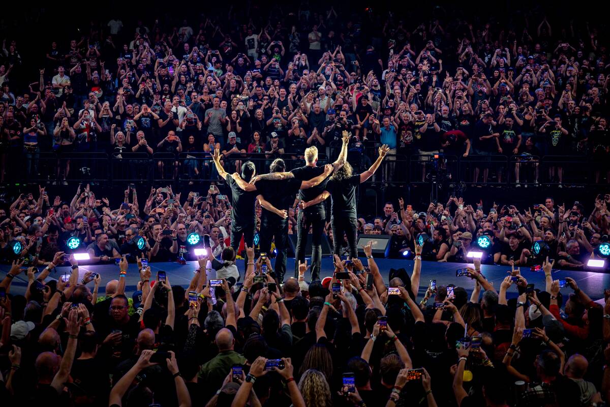 Metallica rocks the Sphere in the opening weekend of "Life Burns Faster" on Saturday, Oct. 3, 2 ...