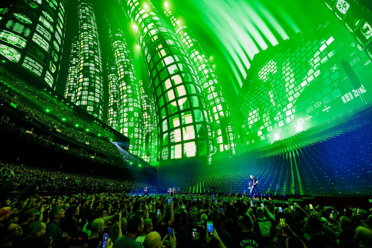 Metallica rocks the Sphere in the opening weekend of "Life Burns Faster" on Saturday, Oct. 3, 2 ...