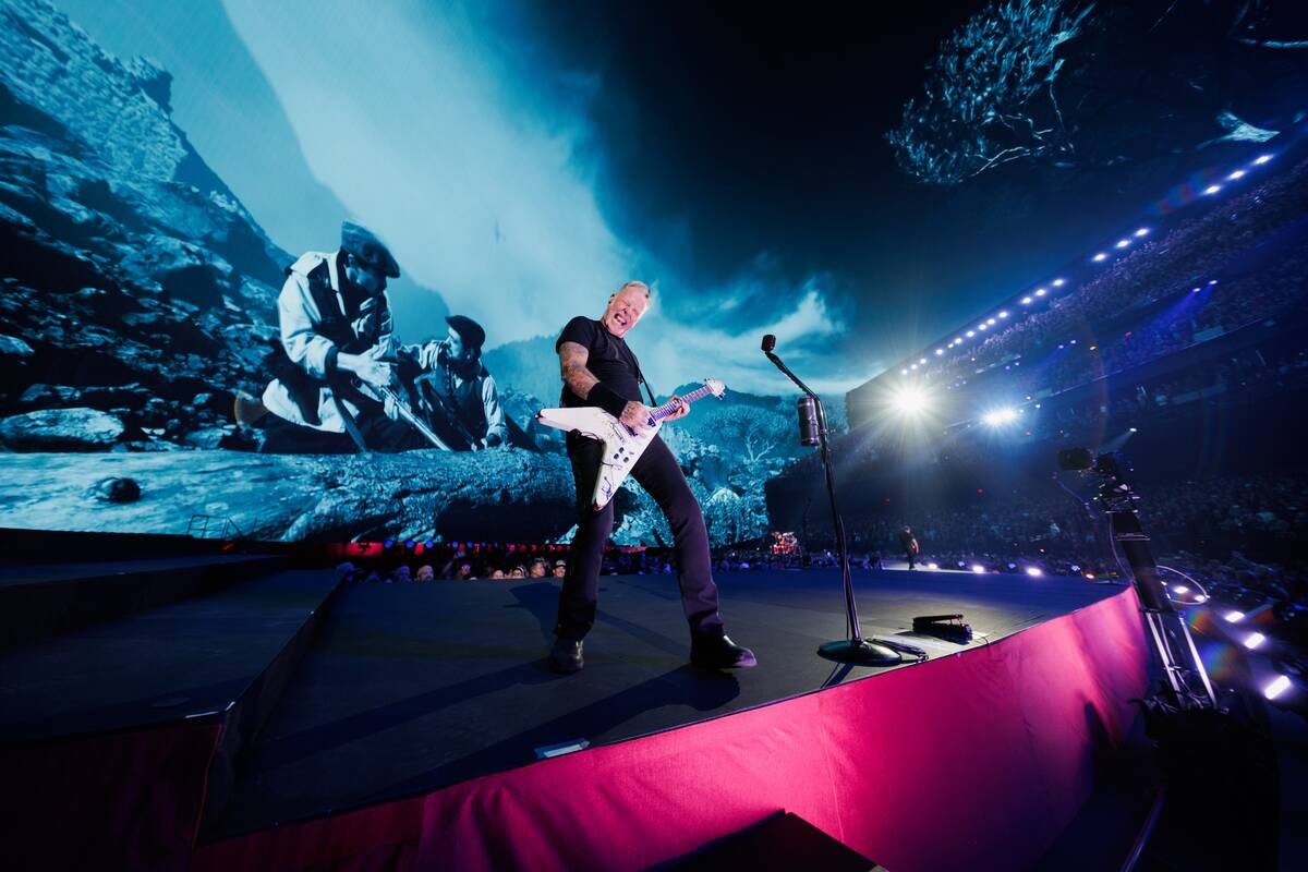Metallica rocks the Sphere in the opening weekend of "Life Burns Faster" on Saturday, Oct. 3, 2 ...