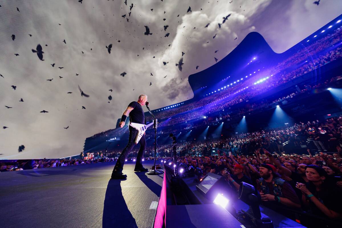 Metallica rocks the Sphere in the opening weekend of "Life Burns Faster" on Saturday, Oct. 3, 2 ...
