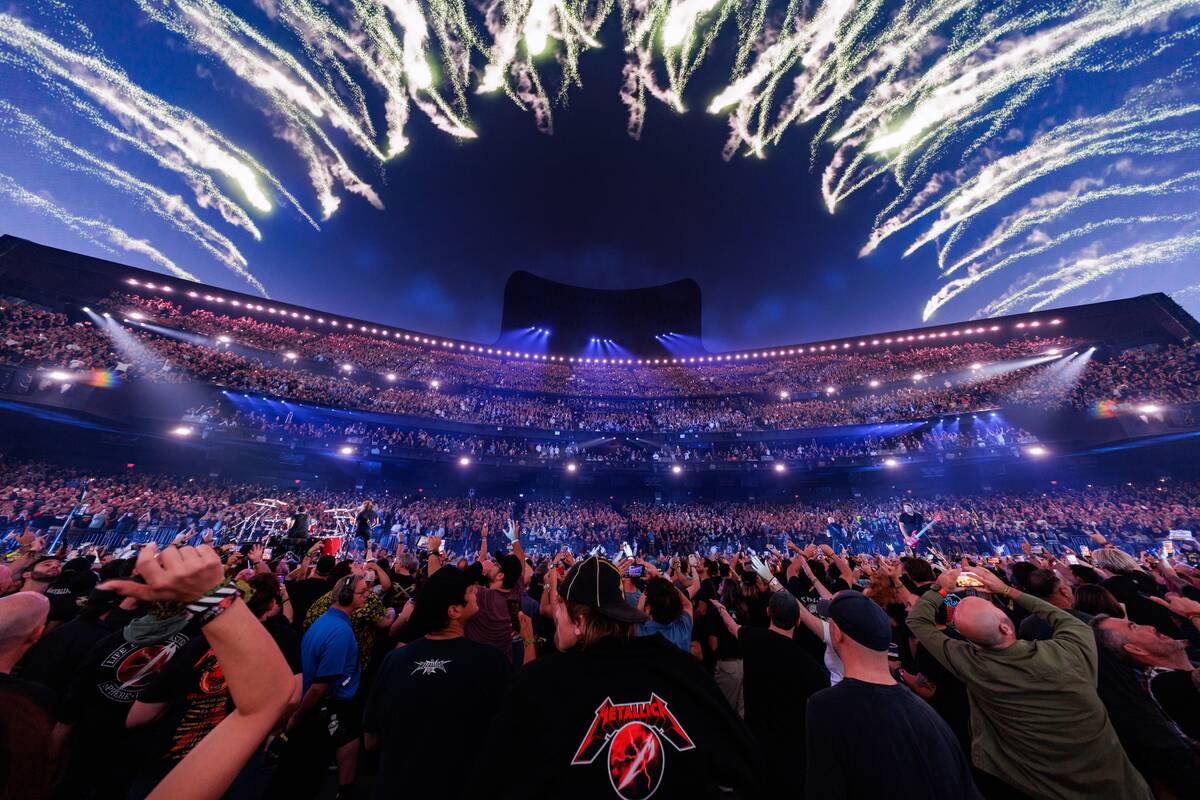 Metallica rocks the Sphere in the opening weekend of "Life Burns Faster" on Saturday, Oct. 3, 2 ...