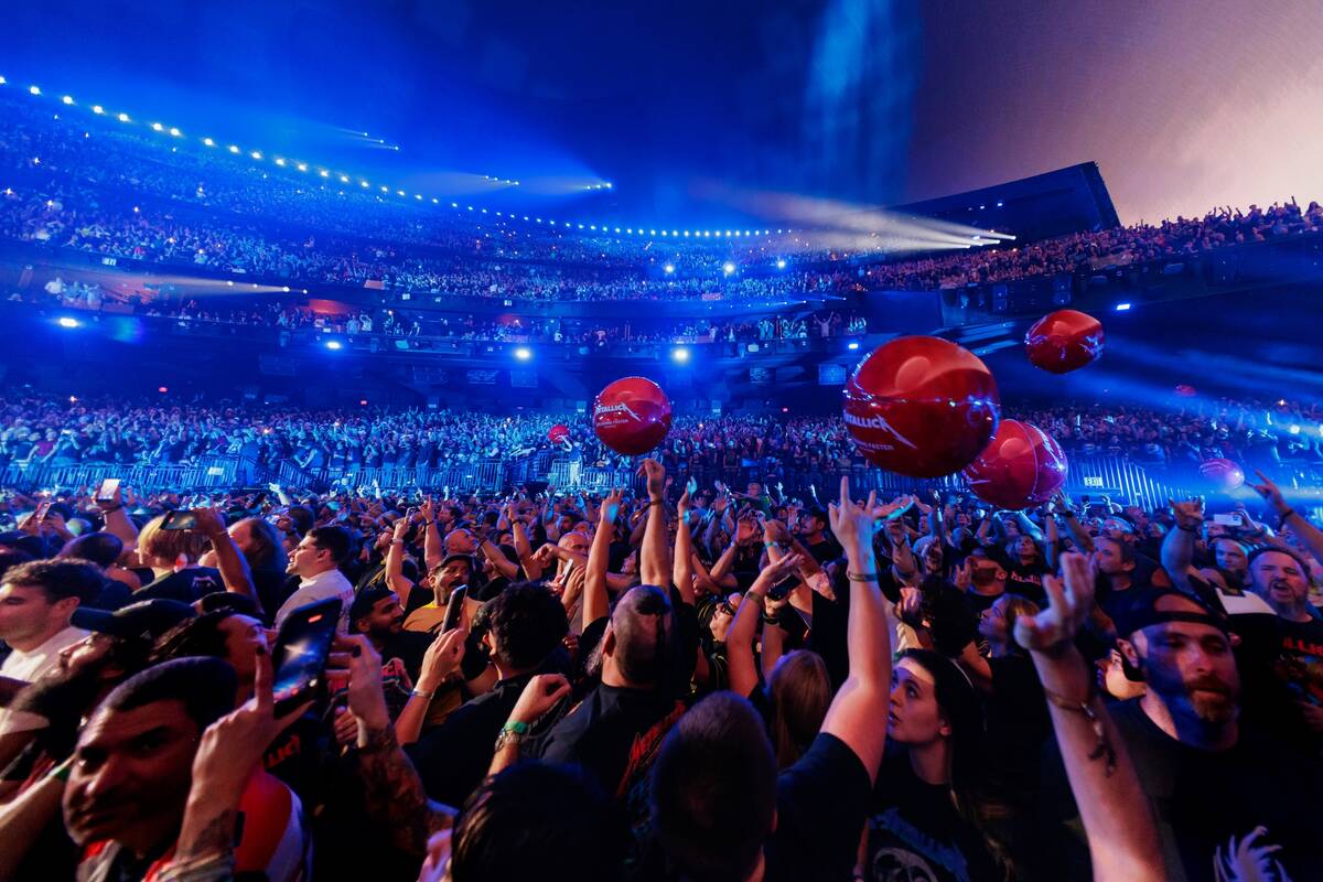 Metallica rocks the Sphere in the opening weekend of "Life Burns Faster" on Saturday, Oct. 3, 2 ...