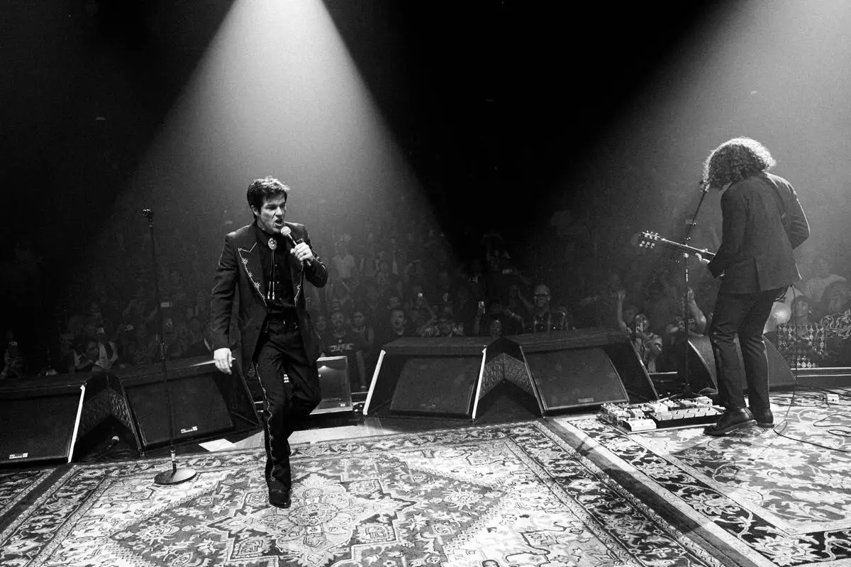 Brandon Flowers is shown in his premiere at Encore Theater at Wynn Las Vegas on Monday, Oct. 6, ...