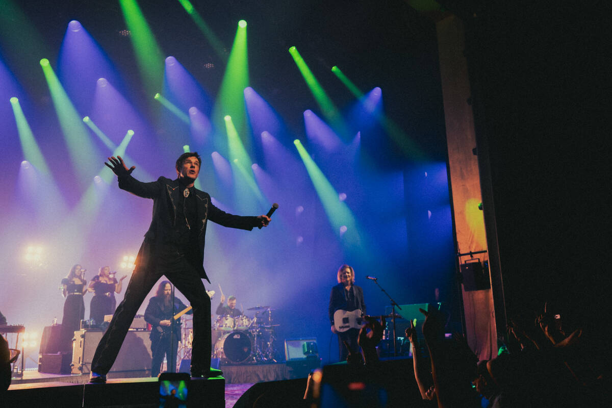 Brandon Flowers is shown in his premiere at Encore Theater at Wynn Las Vegas on Monday, Oct. 6, ...