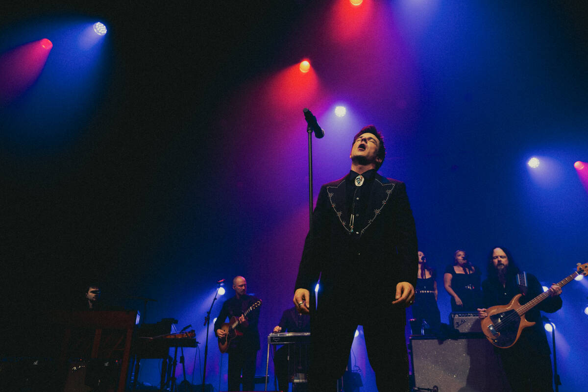 Brandon Flowers is shown in his premiere at Encore Theater at Wynn Las Vegas on Monday, Oct. 6, ...