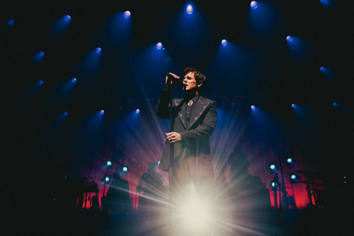 Brandon Flowers is shown in his premiere at Encore Theater at Wynn Las Vegas on Monday, Oct. 6, ...