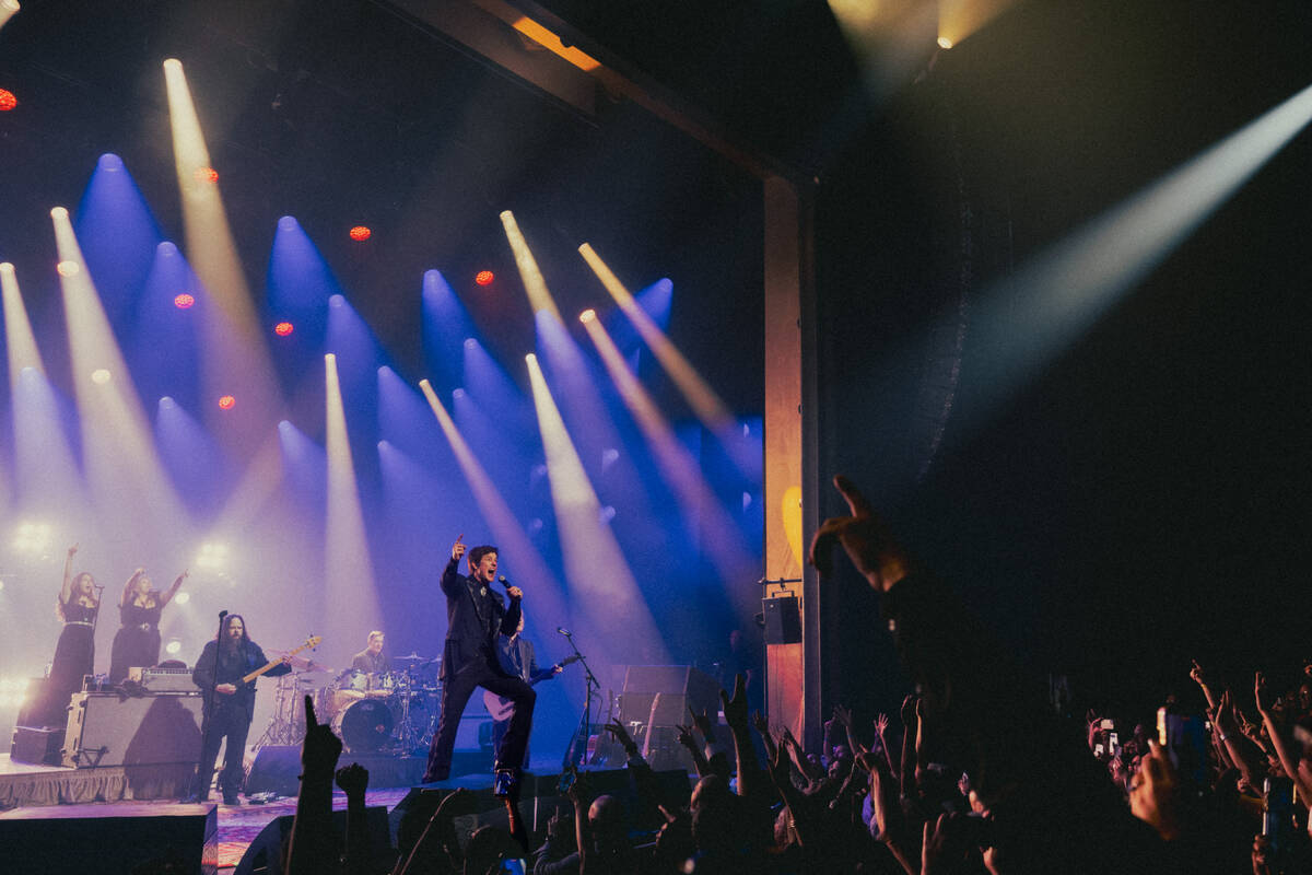 Brandon Flowers is shown in his premiere at Encore Theater at Wynn Las Vegas on Monday, Oct. 6, ...