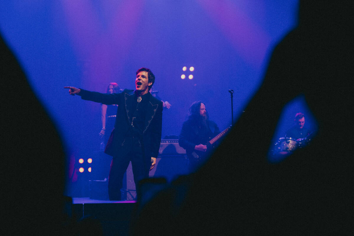 Brandon Flowers is shown in his premiere at Encore Theater at Wynn Las Vegas on Monday, Oct. 6, ...