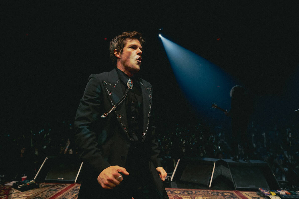 Brandon Flowers is shown in his premiere at Encore Theater at Wynn Las Vegas on Monday, Oct. 6, ...