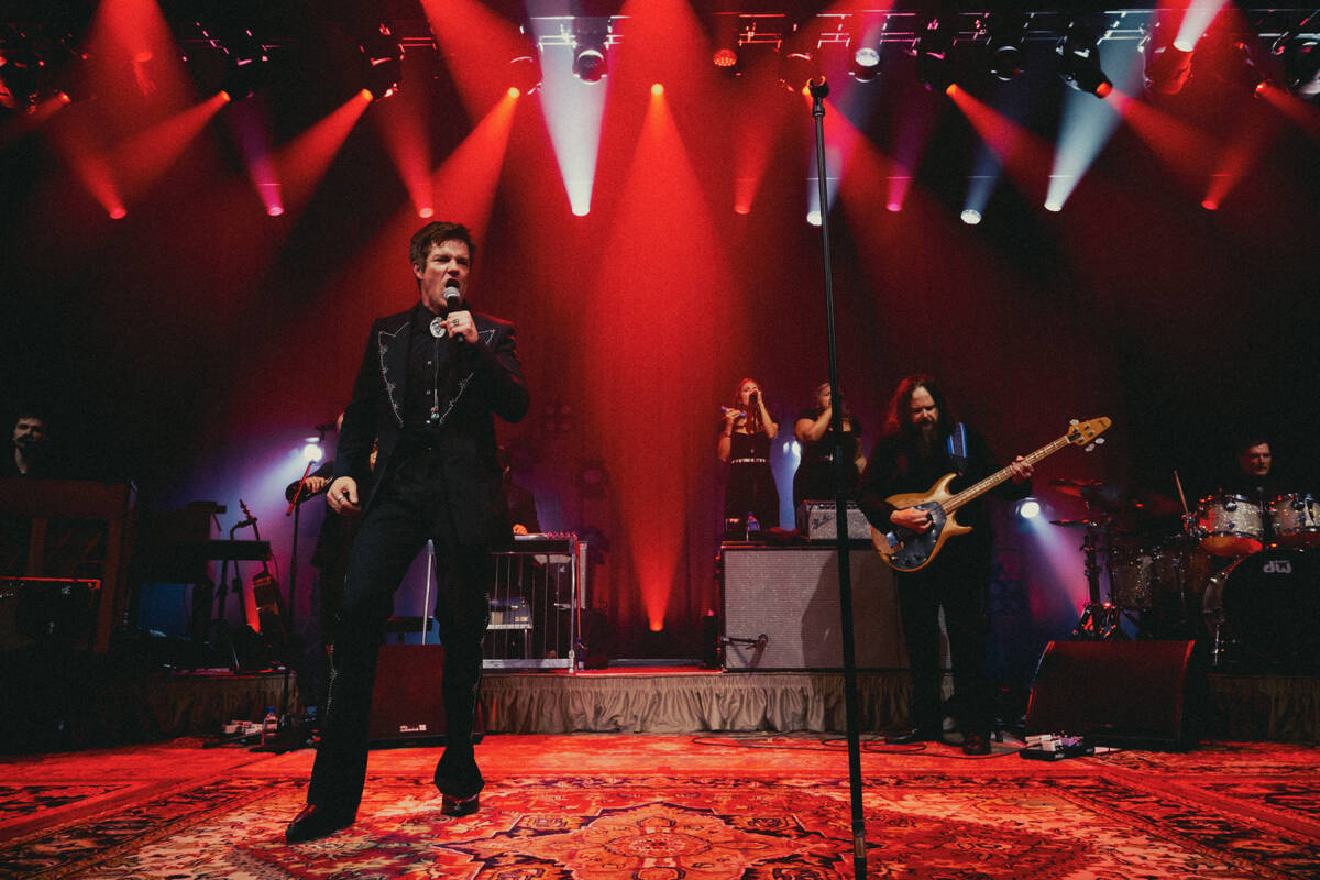 Brandon Flowers is shown in his premiere at Encore Theater at Wynn Las Vegas on Monday, Oct. 6, ...