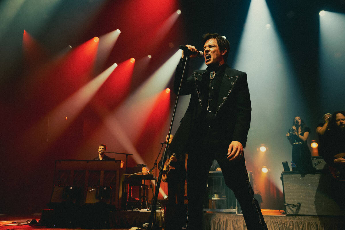 Brandon Flowers is shown in his premiere at Encore Theater at Wynn Las Vegas on Monday, Oct. 6, ...