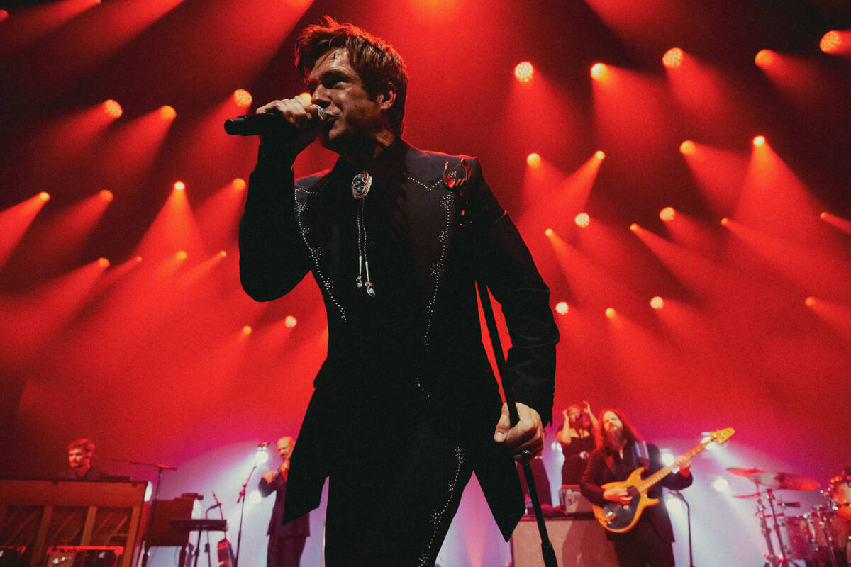 Brandon Flowers is shown in his premiere at Encore Theater at Wynn Las Vegas on Monday, Oct. 6, ...