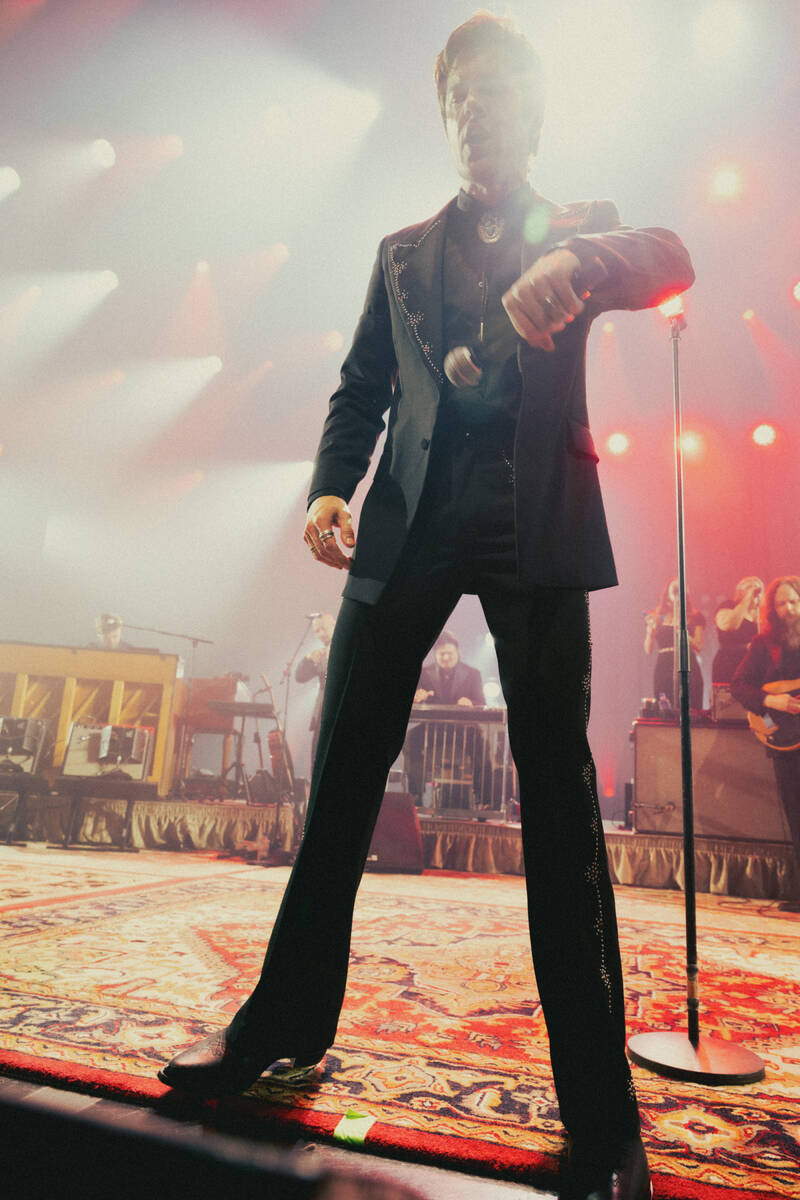Brandon Flowers is shown in his premiere at Encore Theater at Wynn Las Vegas on Monday, Oct. 6, ...