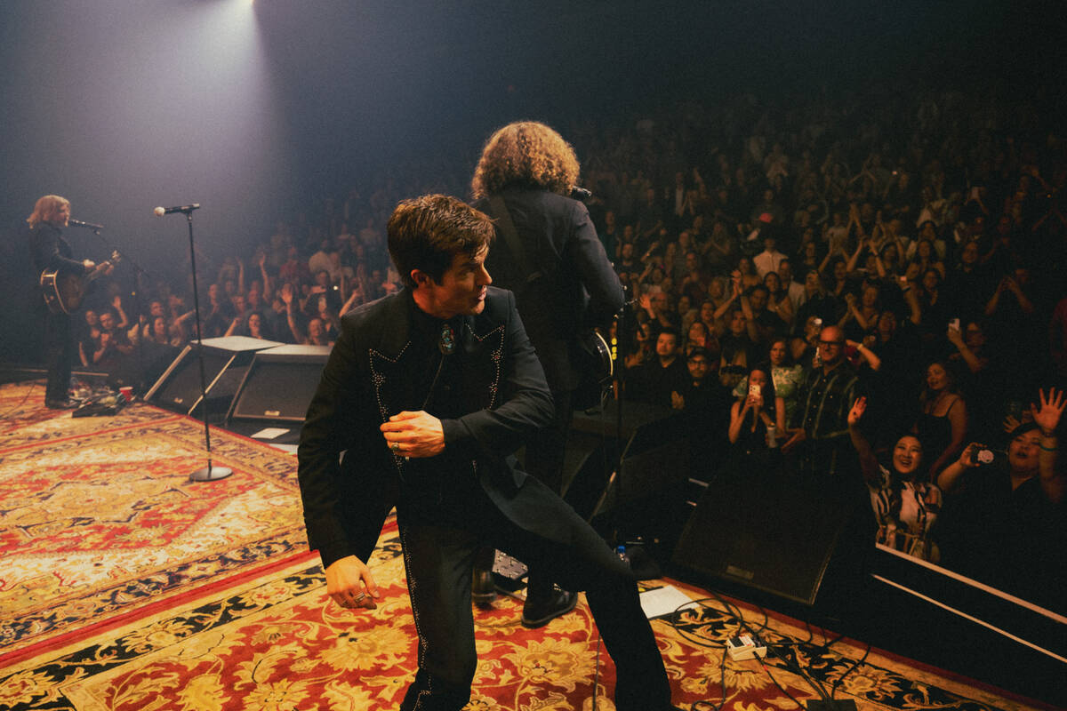 Brandon Flowers is shown in his premiere at Encore Theater at Wynn Las Vegas on Monday, Oct. 6, ...