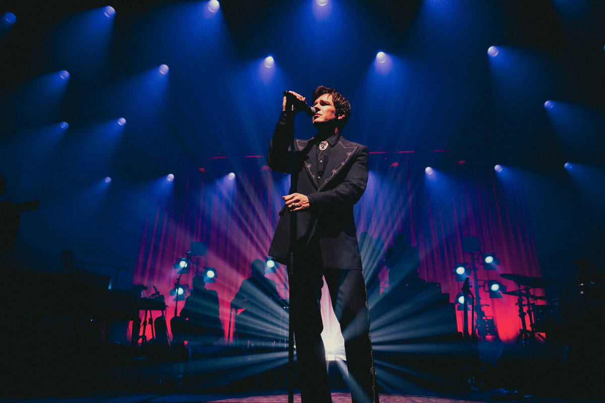 Brandon Flowers is shown in his premiere at Encore Theater at Wynn Las Vegas on Monday, Oct. 6, ...